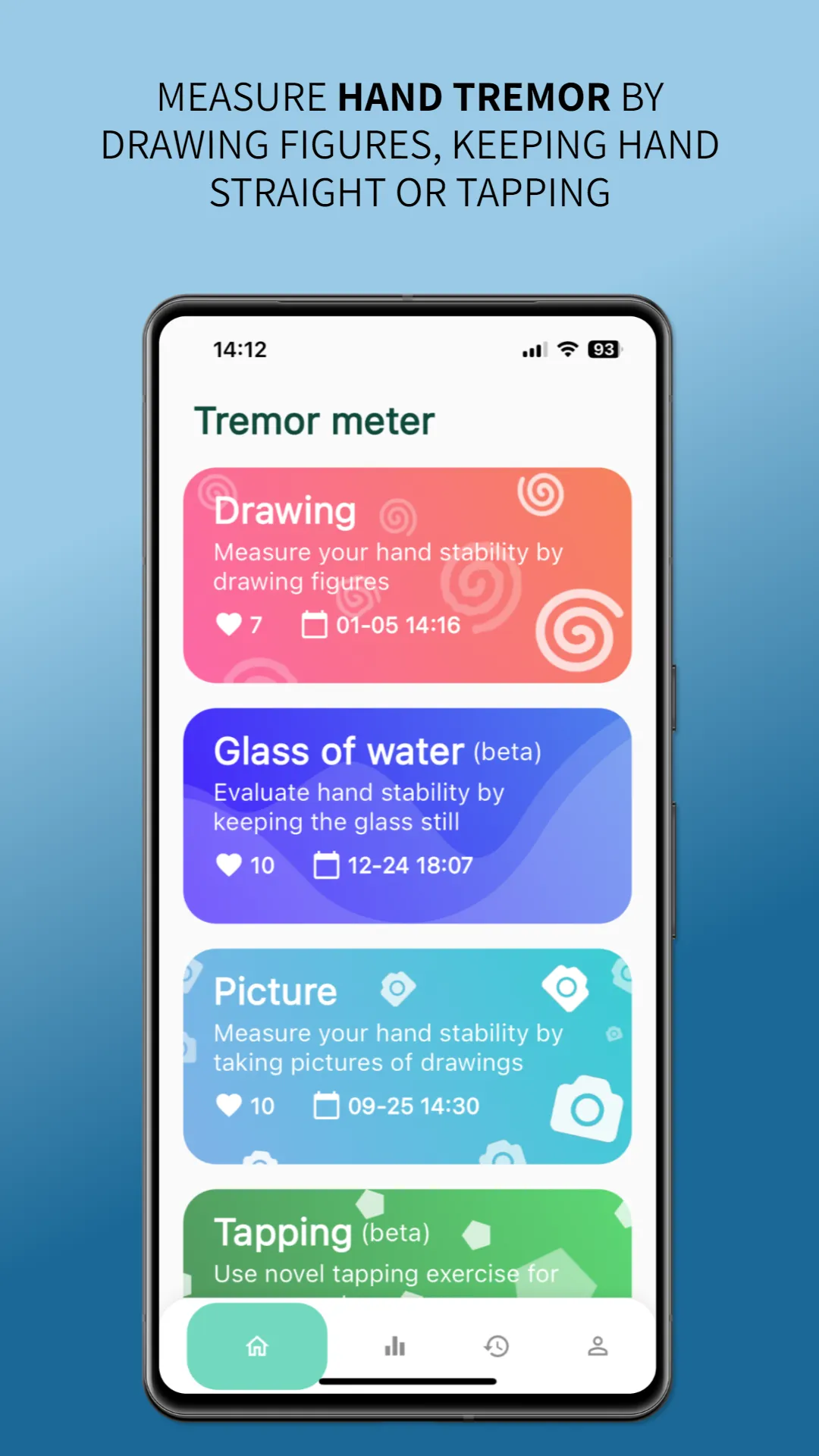 Steady Hands - tremor meter | Indus Appstore | Screenshot