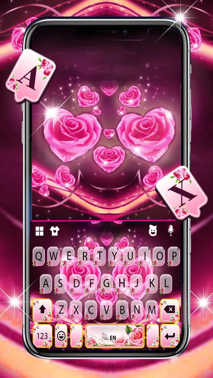 Rosy Pink Flowers Theme | Indus Appstore | Screenshot