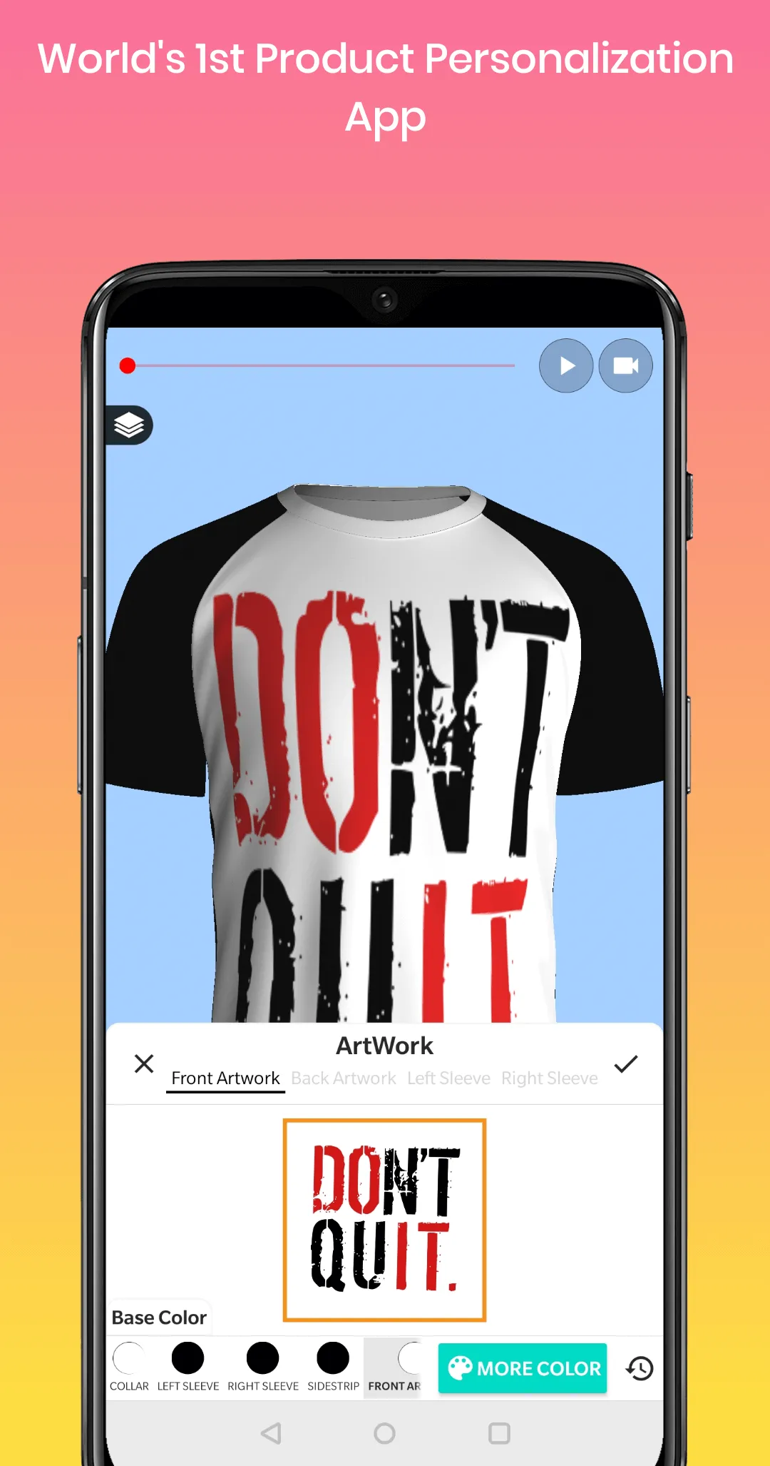 Mockup creator for T-shirts, m | Indus Appstore | Screenshot