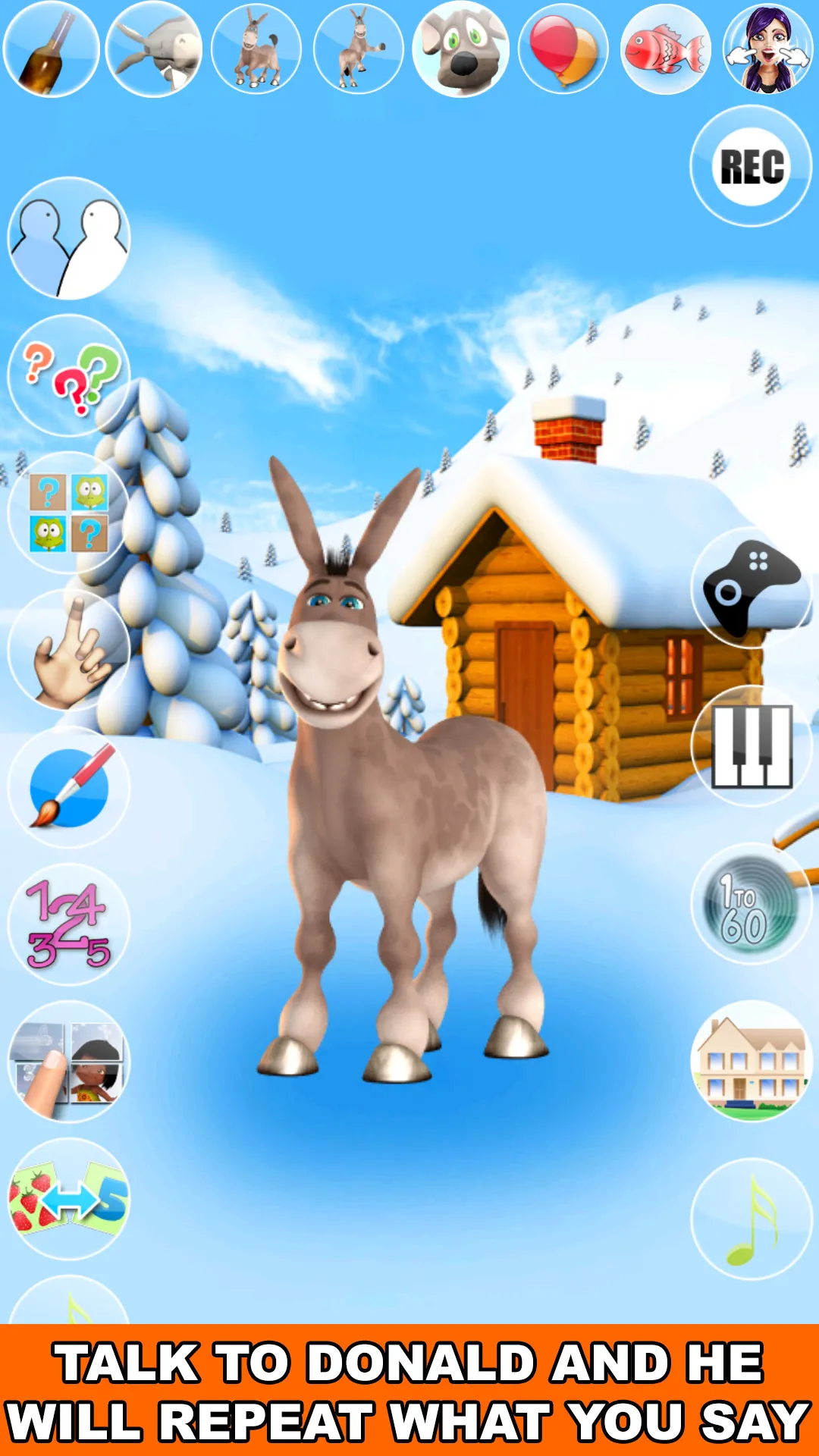 Talking Donald Donkey Ice Fun | Indus Appstore | Screenshot