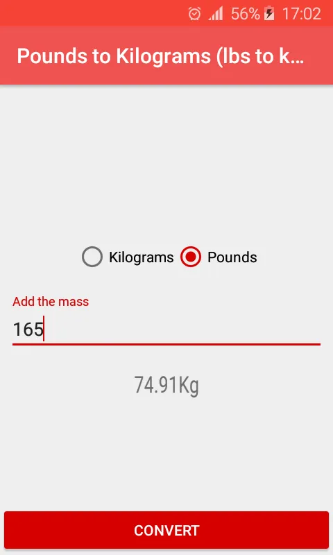 Mega converter - Lbs to kg | Indus Appstore | Screenshot