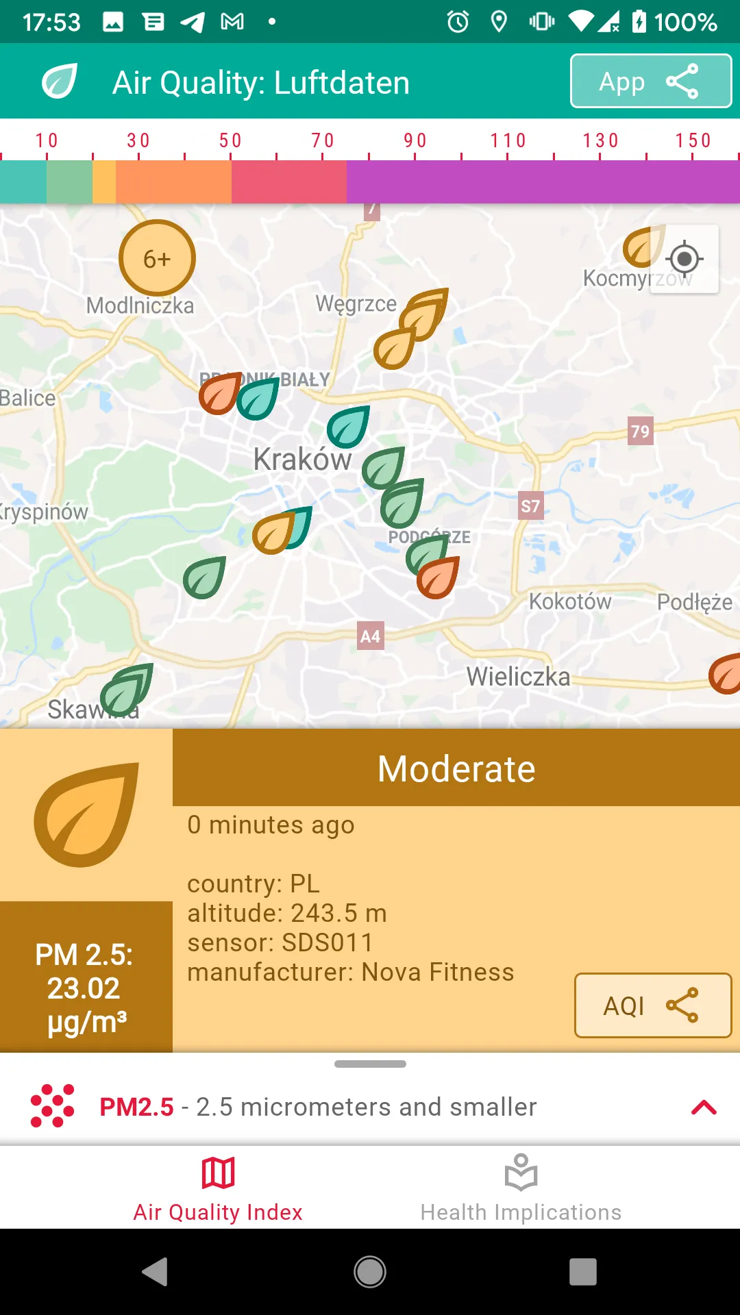 Luftdaten: Air Quality | Indus Appstore | Screenshot