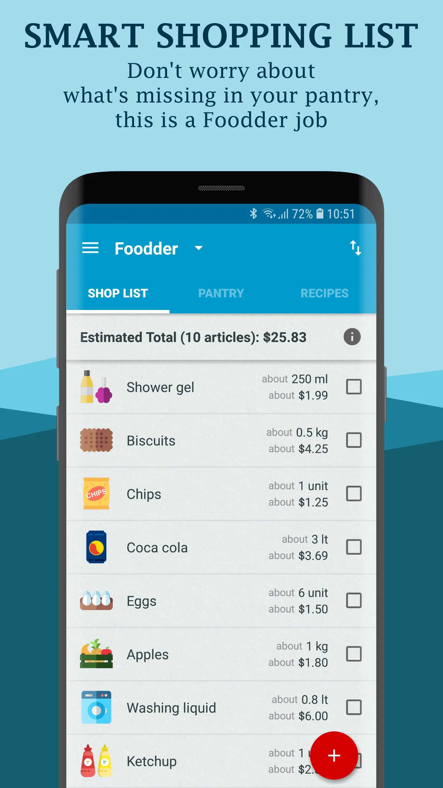 Foodder - shopping list & more | Indus Appstore | Screenshot