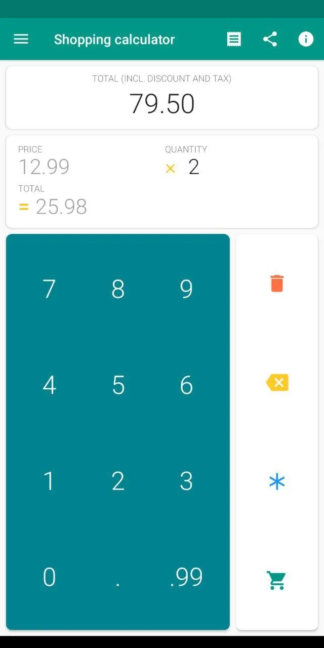 Shopping calculator | Indus Appstore | Screenshot