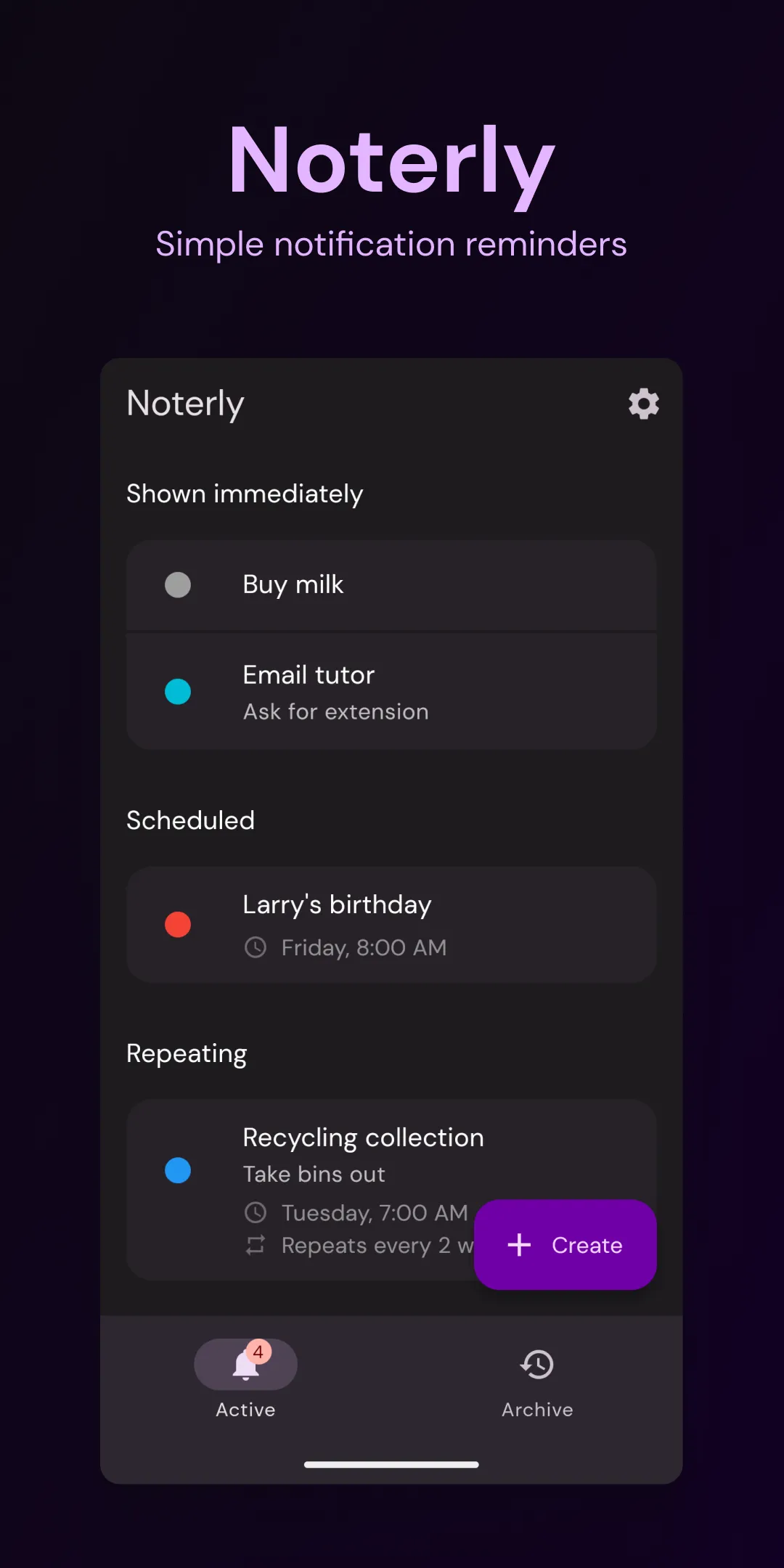 Noterly: simple reminders | Indus Appstore | Screenshot