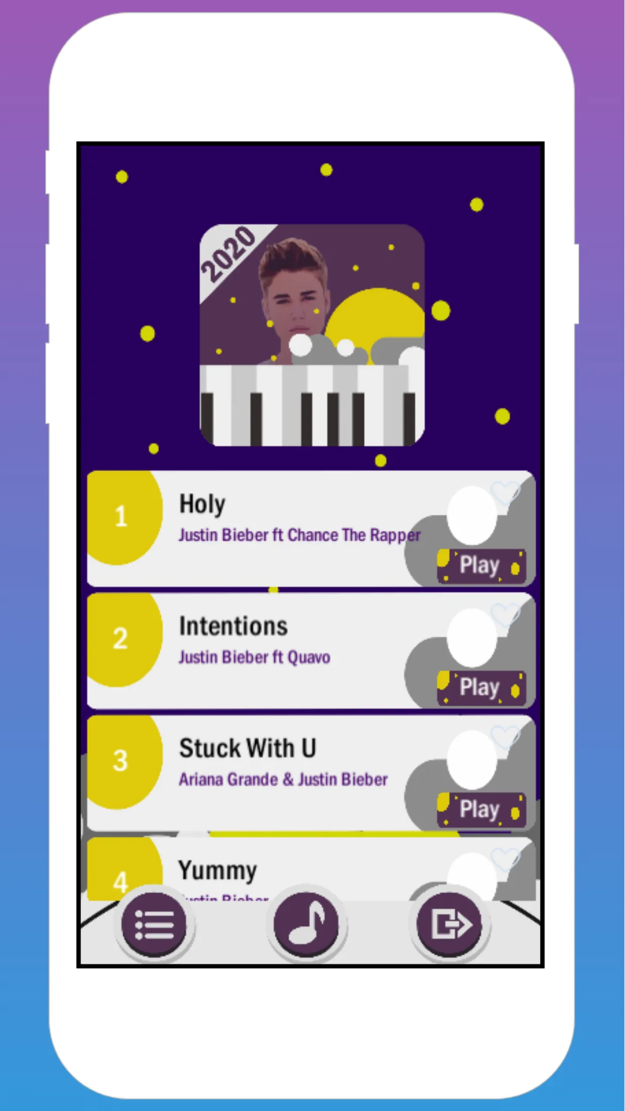 Piano Tiles Justin Bieber | Indus Appstore | Screenshot