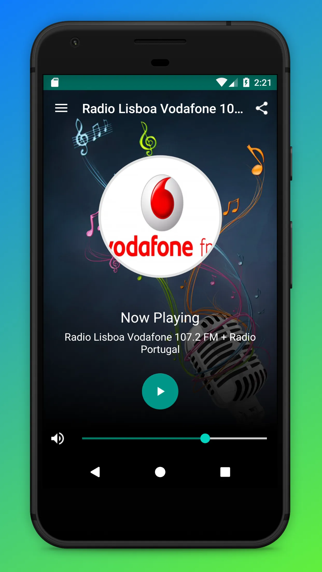 Vodafone FM Radio Lisboa App | Indus Appstore | Screenshot