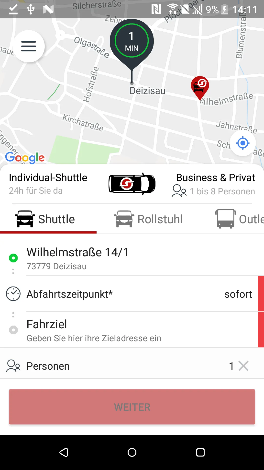 S-Shuttle Schlienz | Indus Appstore | Screenshot