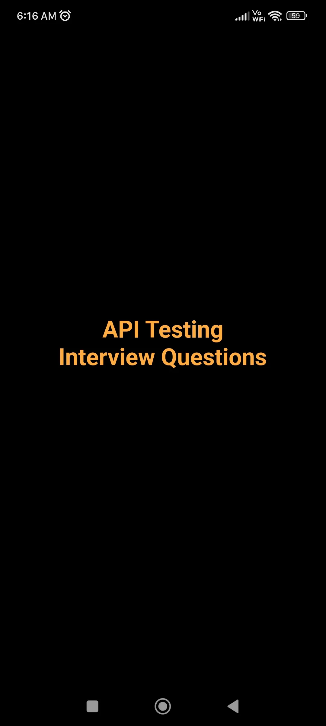 API Testing Interview Question | Indus Appstore | Screenshot