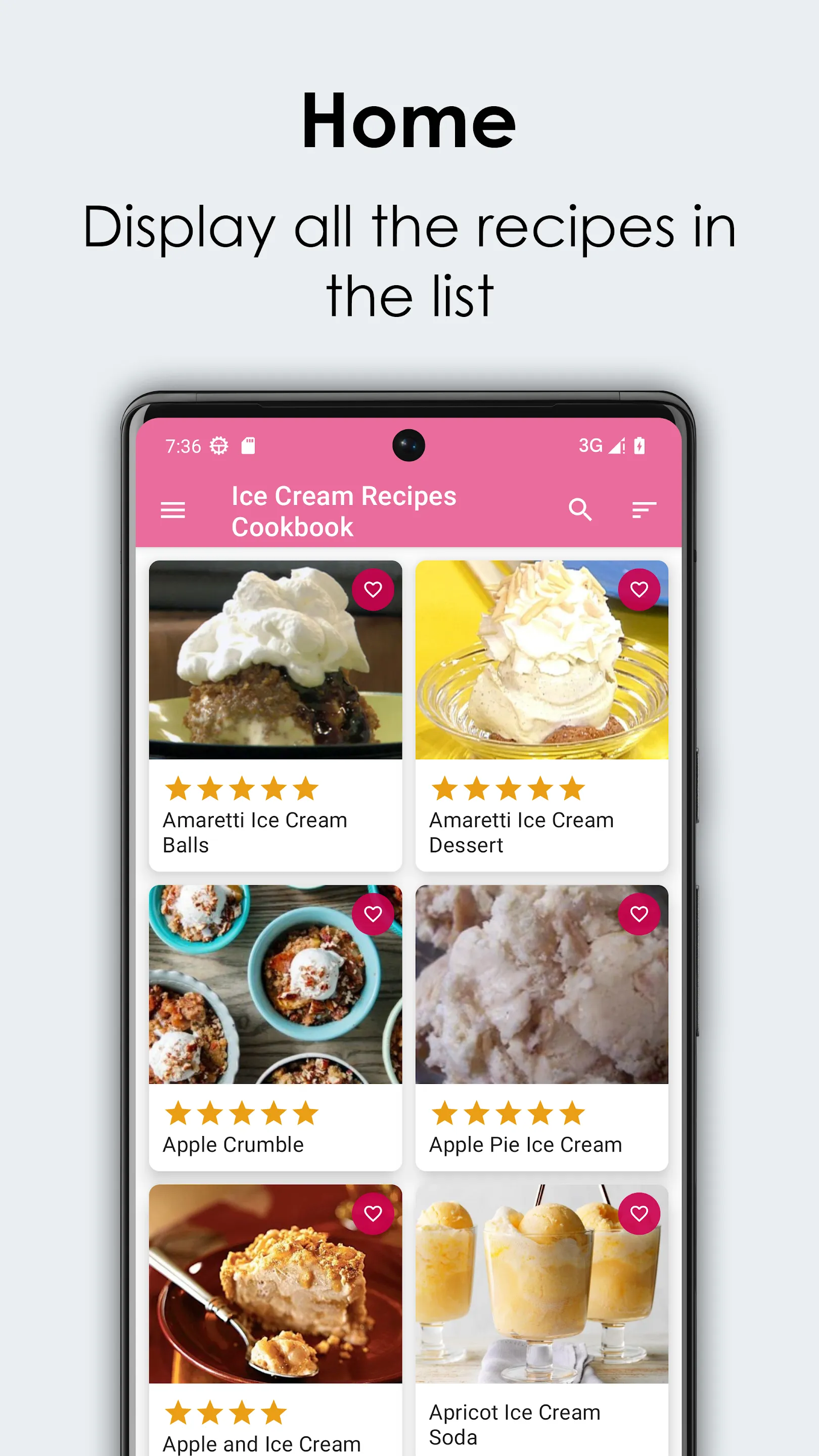 Ice Cream Recipes Cookbook | Indus Appstore | Screenshot