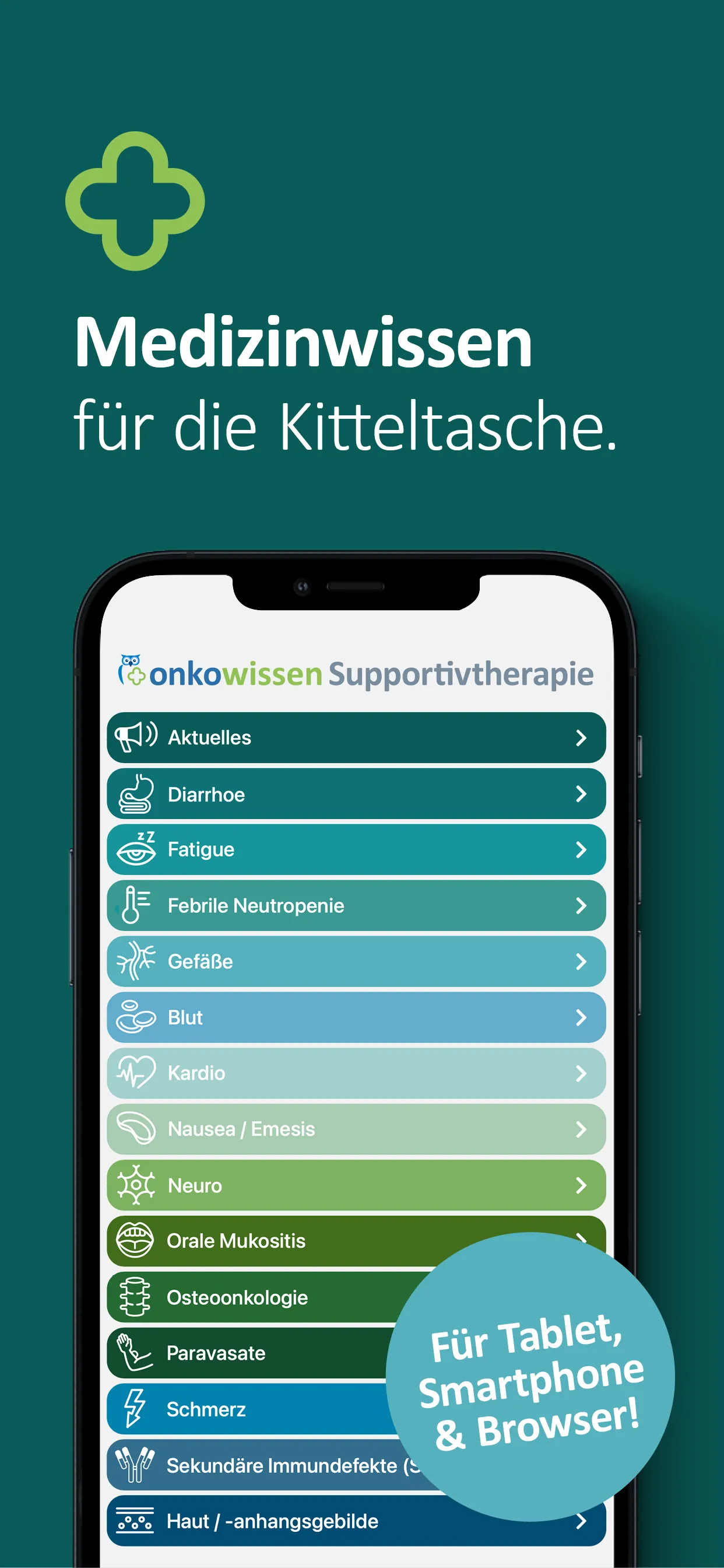 Supportivtherapie onkowissen | Indus Appstore | Screenshot