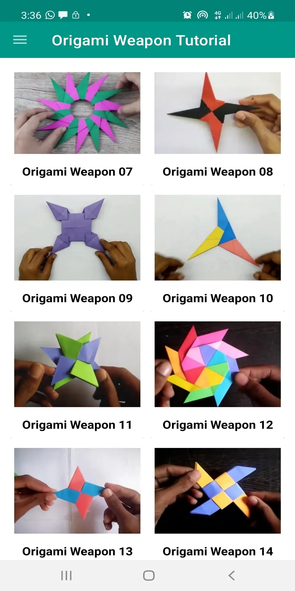 Weapons Paper Origami Easy | Indus Appstore | Screenshot