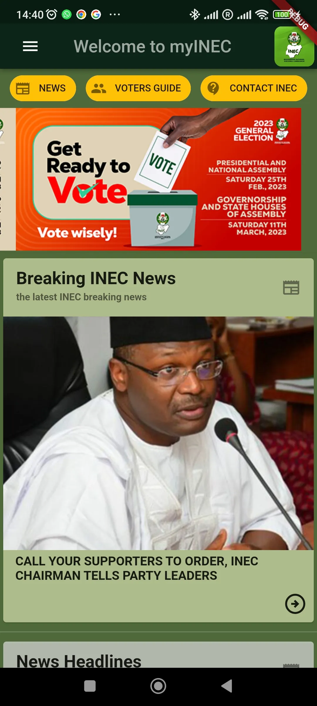 myINEC: Official app of INEC | Indus Appstore | Screenshot