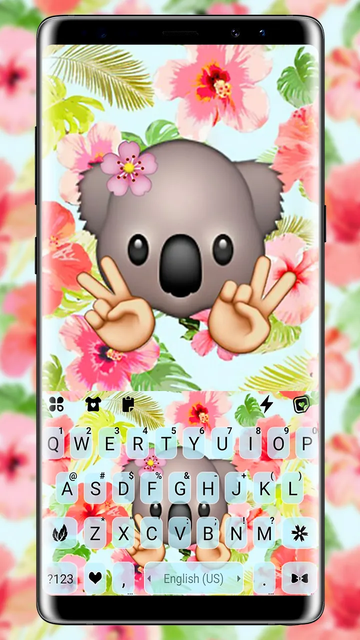 Floral Koala Keyboard Backgrou | Indus Appstore | Screenshot