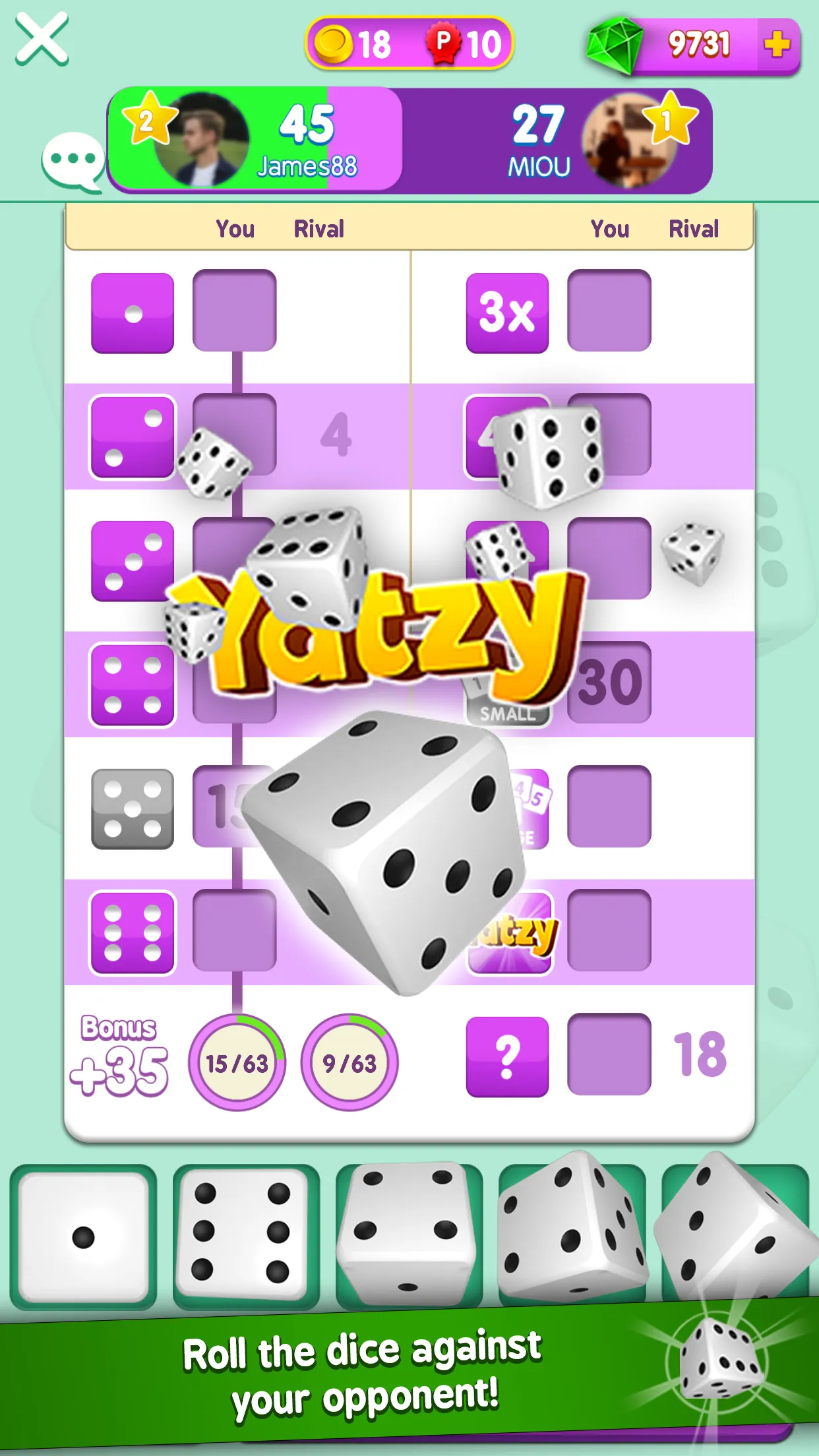 Yatzy Duels Live Tournaments | Indus Appstore | Screenshot