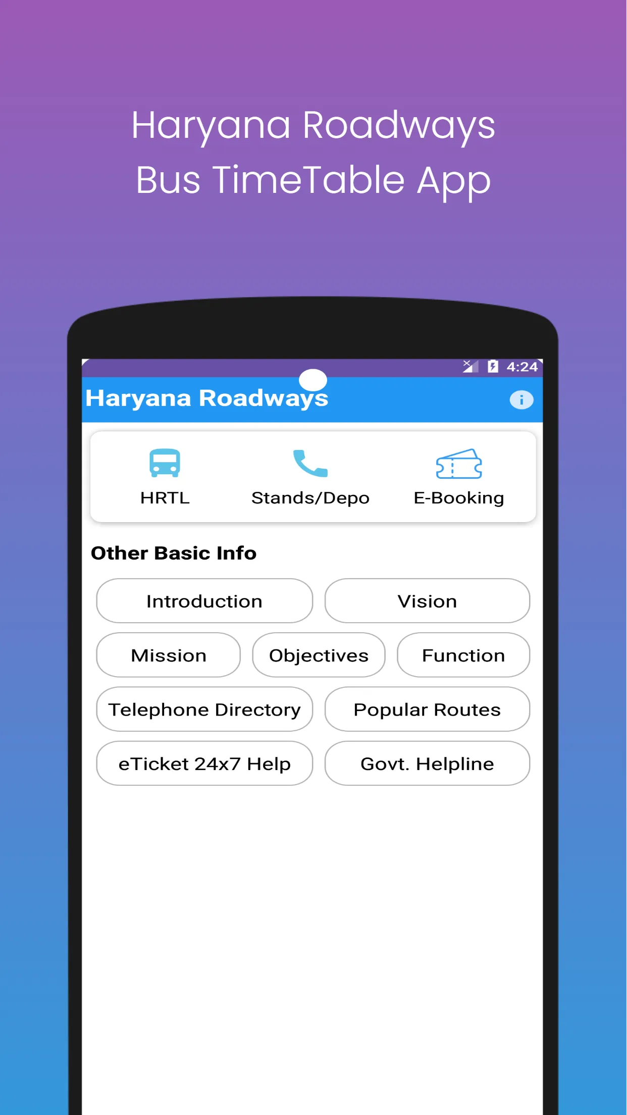 Haryana Roadways Bus Timetable | Indus Appstore | Screenshot