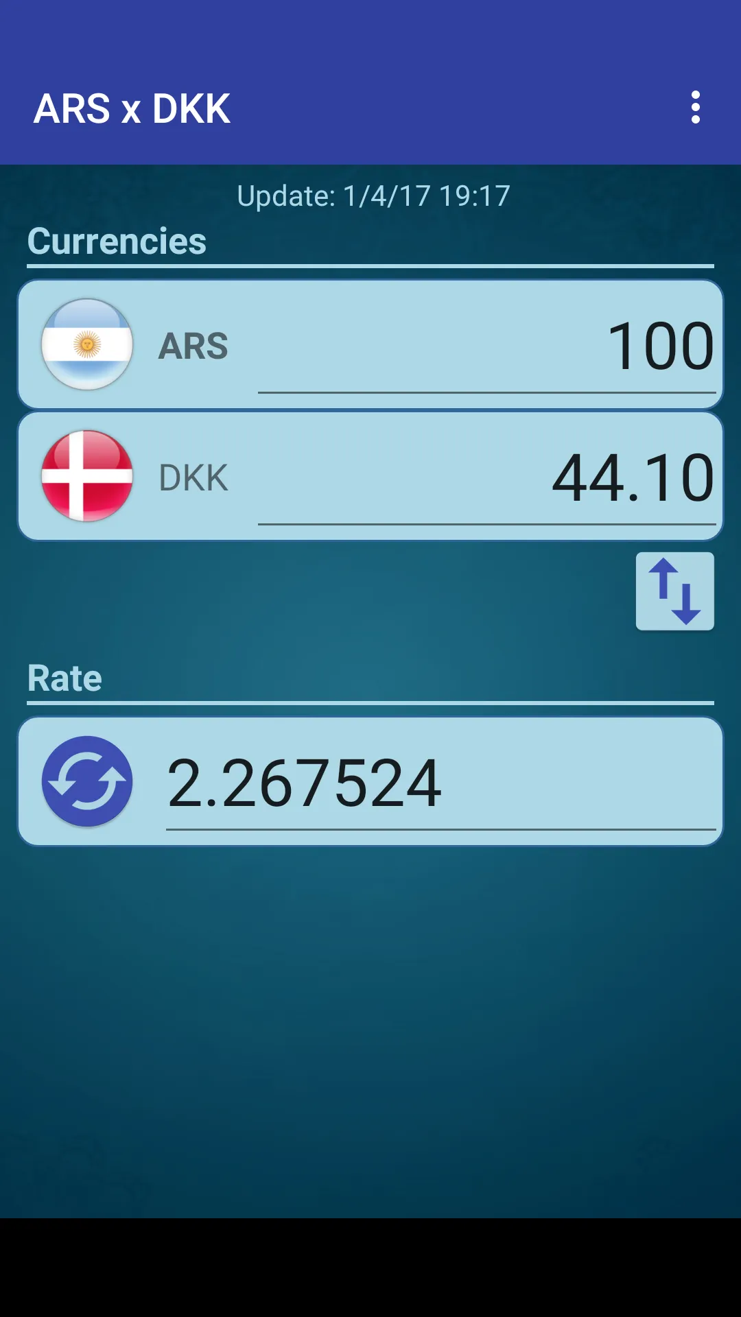 Argentine Peso x Danish Krone | Indus Appstore | Screenshot