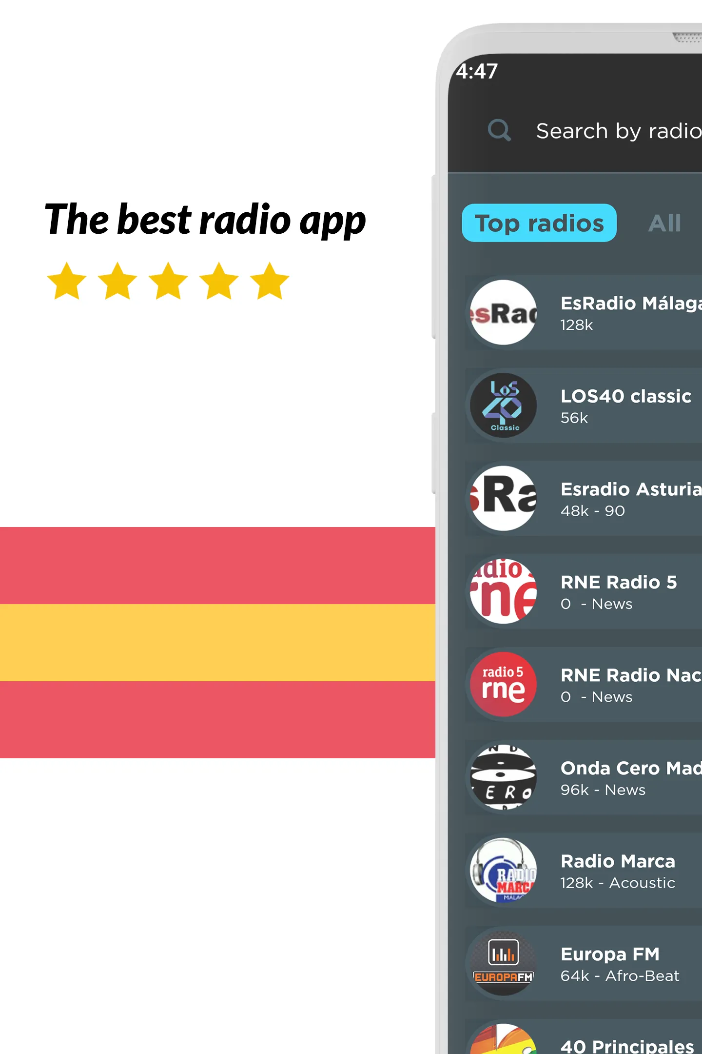 FM radios from Spain | Indus Appstore | Screenshot