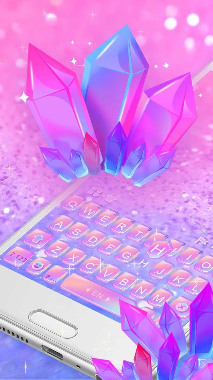 Purple Crystal Keyboard Theme | Indus Appstore | Screenshot