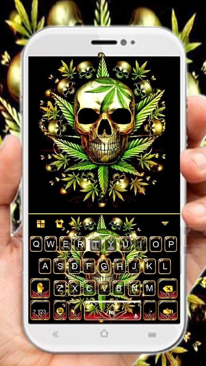 Gold Weed Skull Theme | Indus Appstore | Screenshot