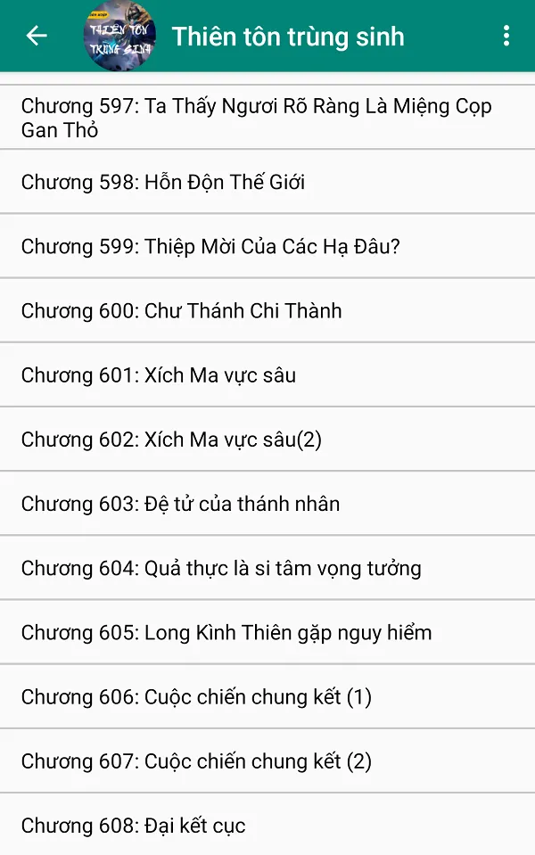 Thien ton trung sinh - Truyen | Indus Appstore | Screenshot