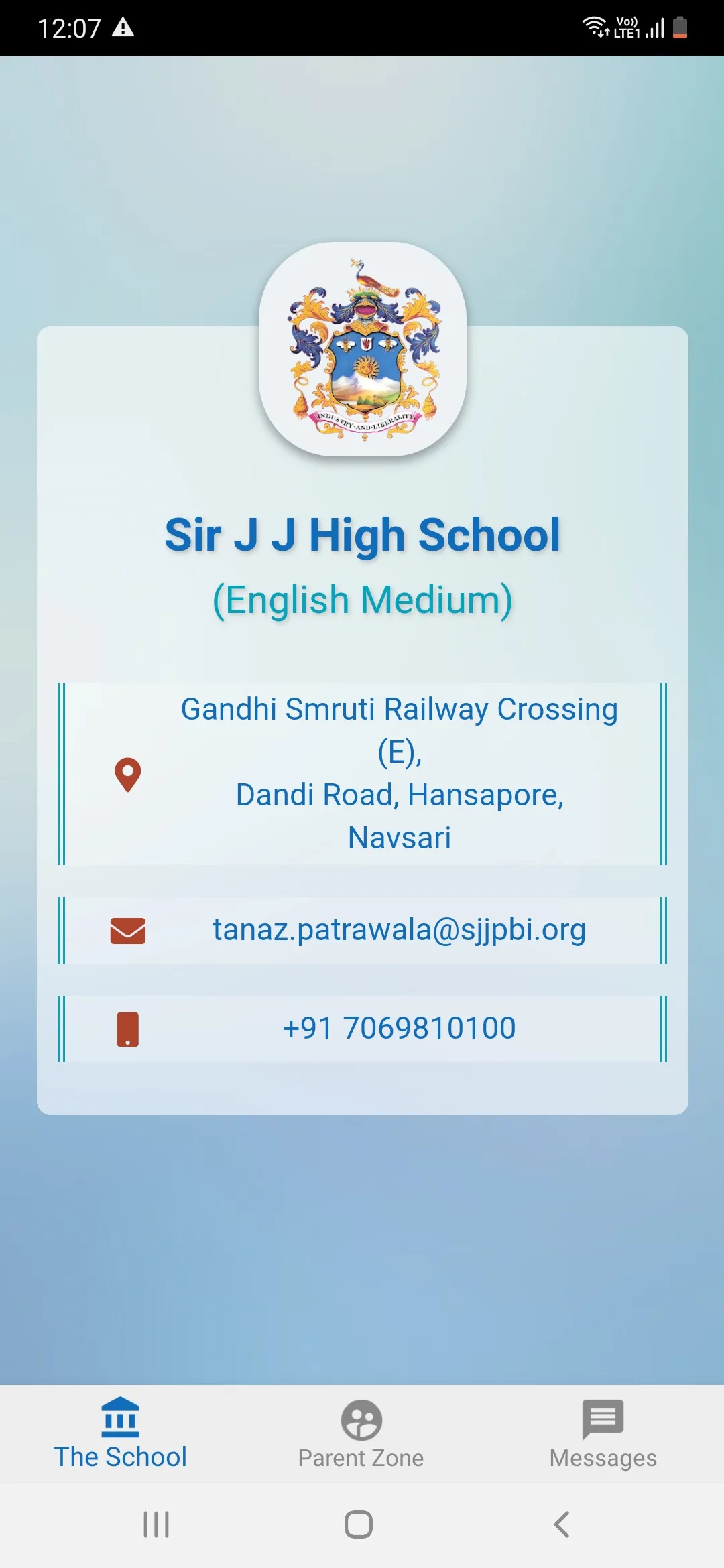 Sir J J English Medium School  | Indus Appstore | Screenshot