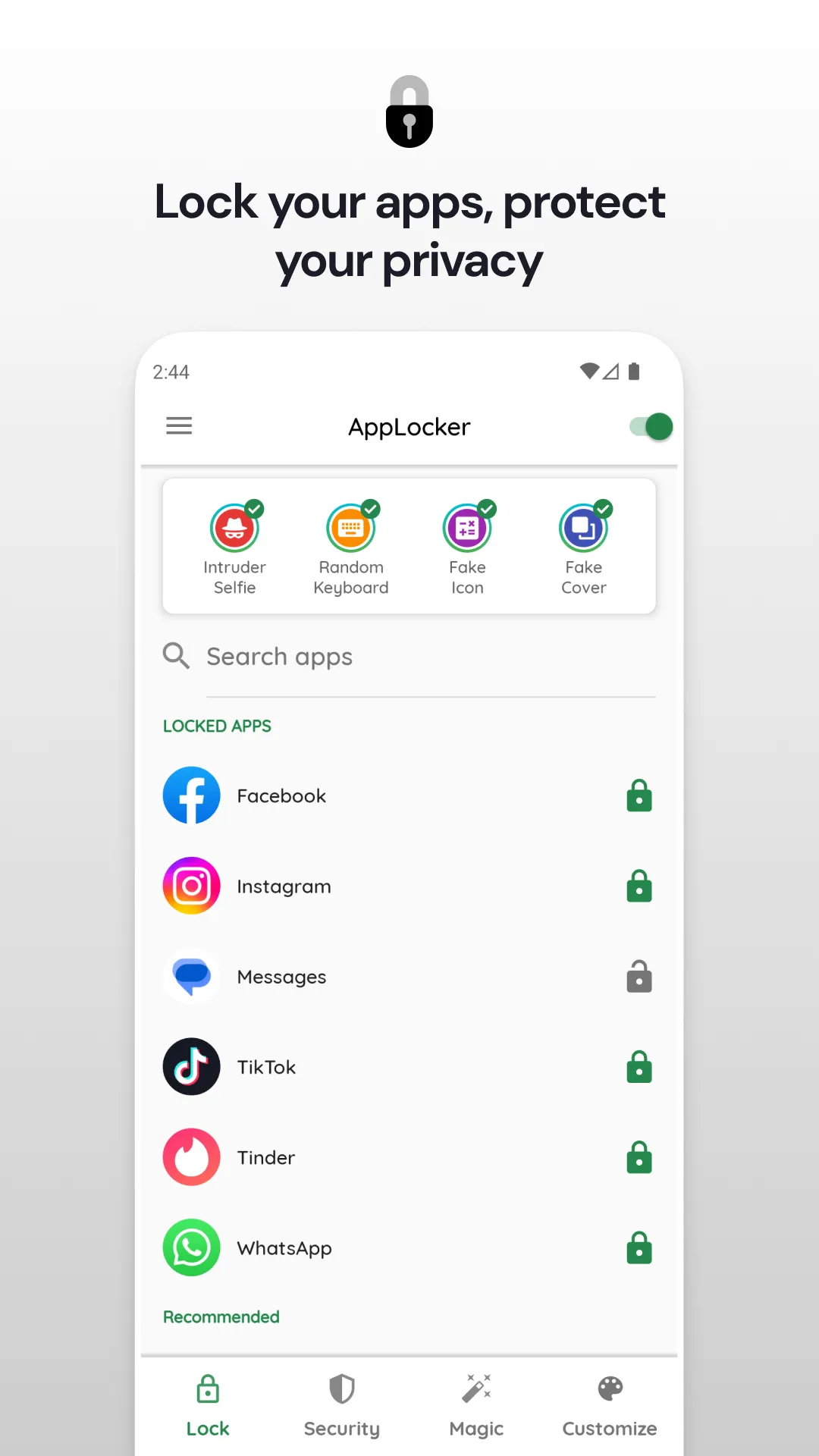 App Lock: Fingerprint, Pattern | Indus Appstore | Screenshot