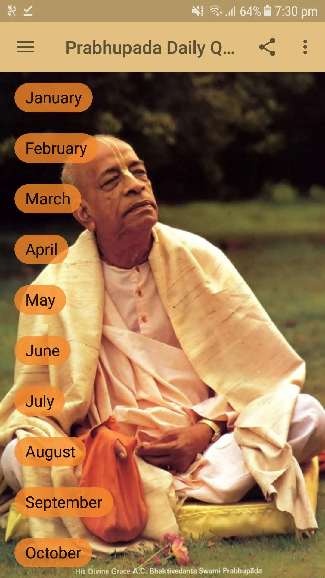 Prabhupada Daily Quote Gallery | Indus Appstore | Screenshot