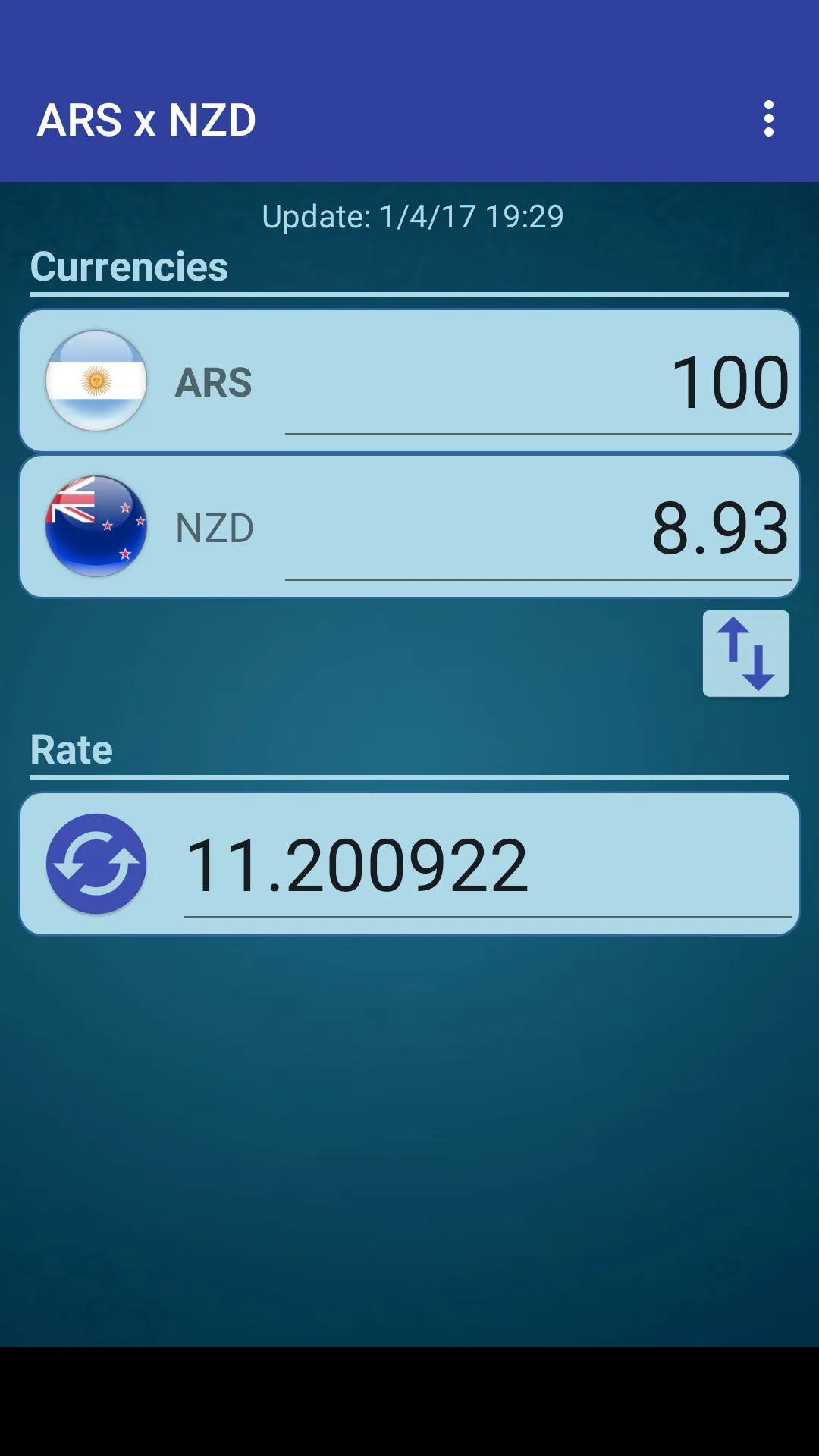 Arg. Peso x New Zealand Dollar | Indus Appstore | Screenshot