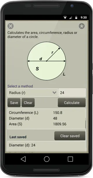 Fast Circle Calculator | Indus Appstore | Screenshot