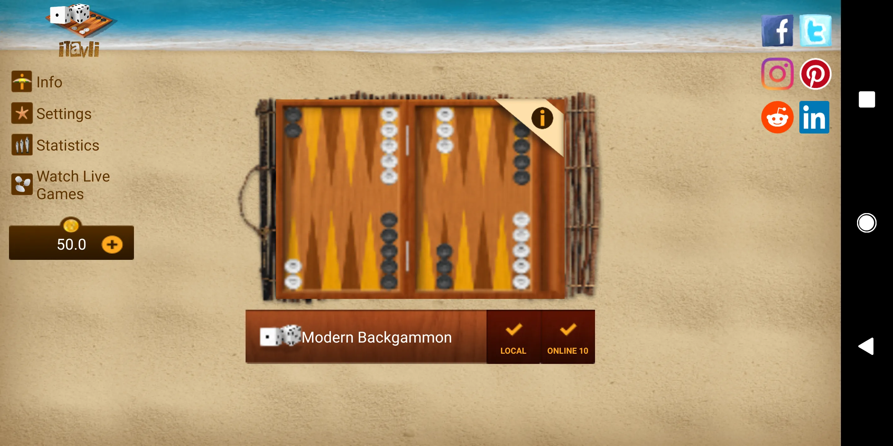 iTavli-All Backgammon games | Indus Appstore | Screenshot