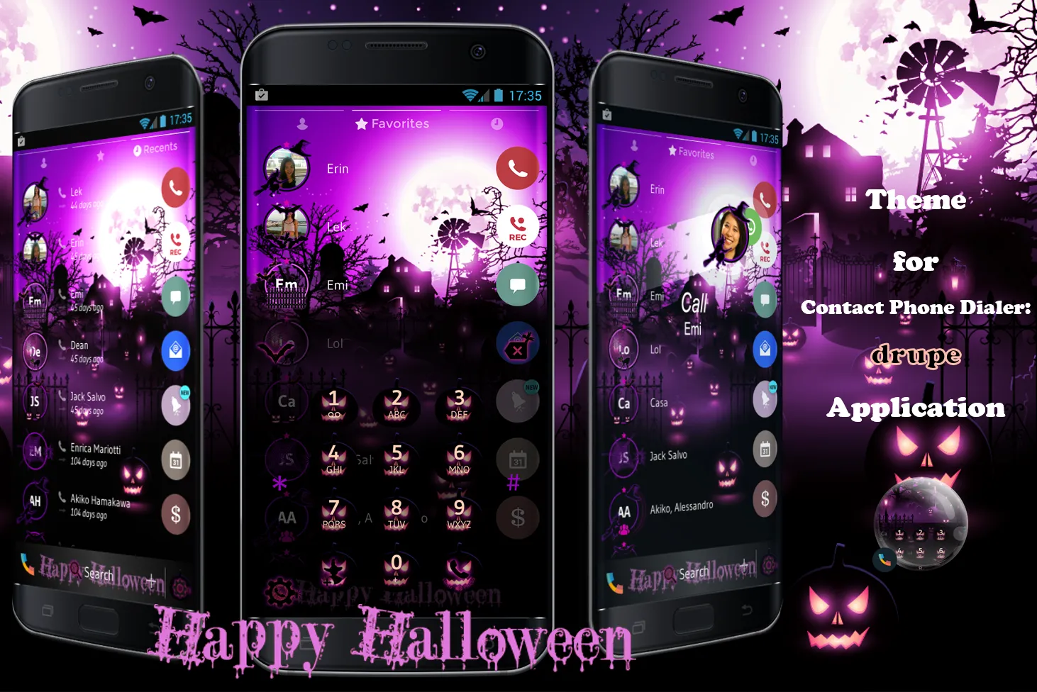 Theme Dialer Halloween Pink | Indus Appstore | Screenshot