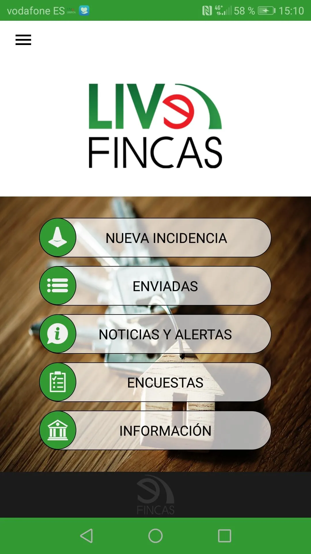 LiVe Fincas: Envío de incidenc | Indus Appstore | Screenshot