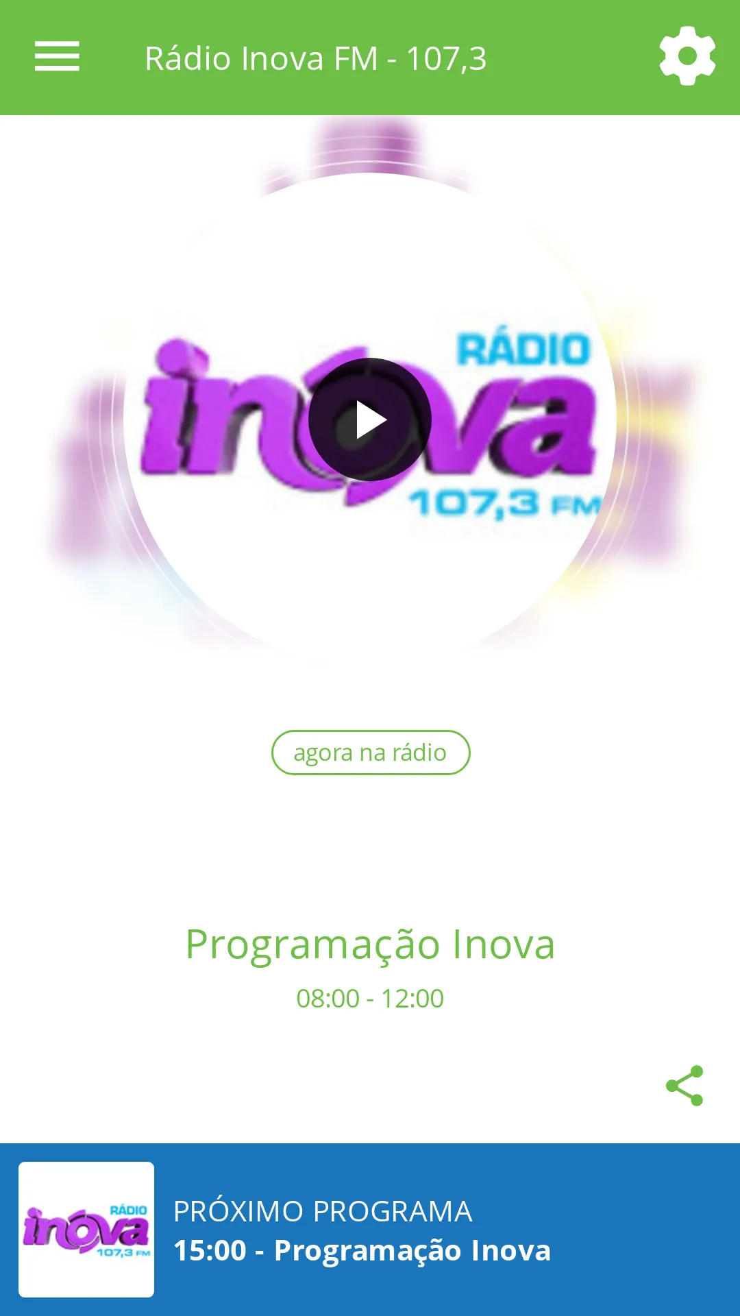 Rádio Inova FM - 107,3 | Indus Appstore | Screenshot