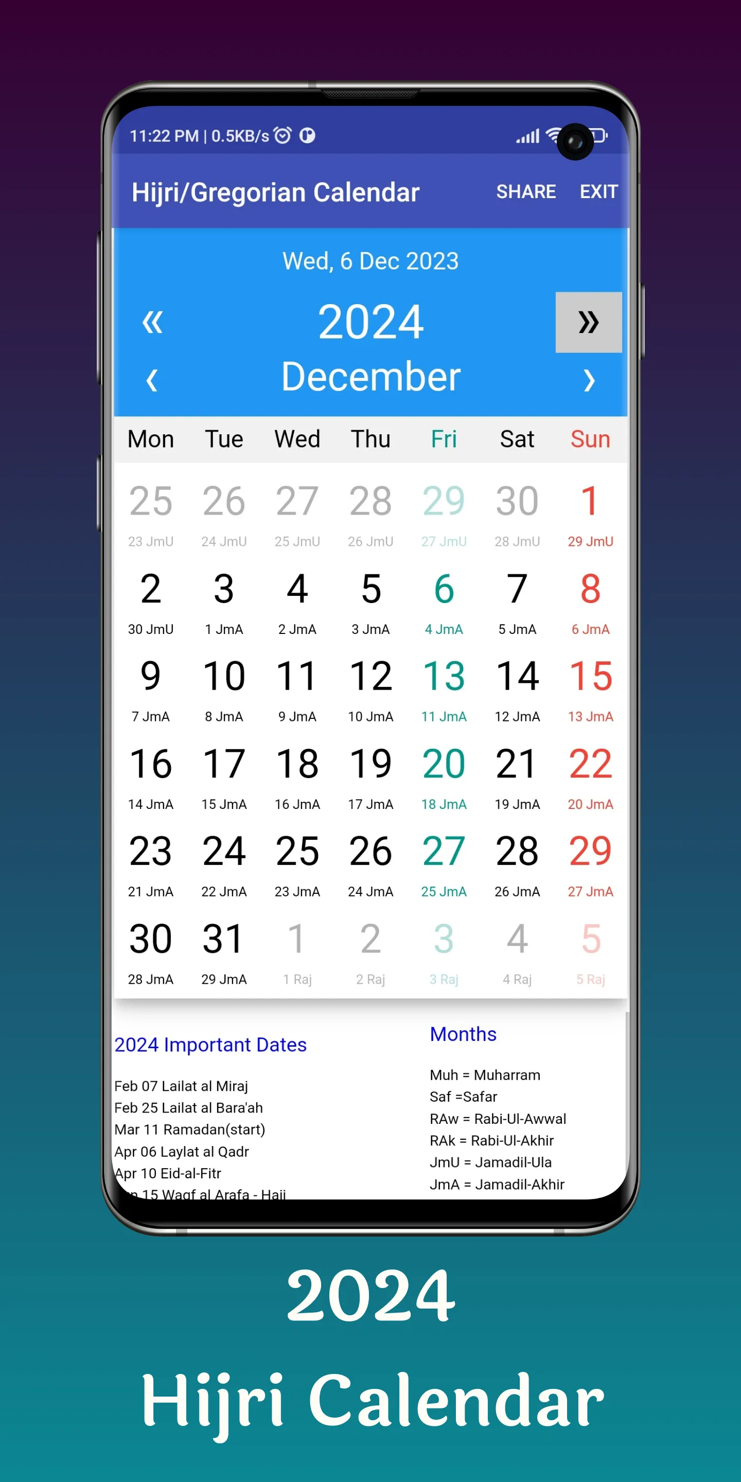 Hijri Calendar 2024 | Indus Appstore | Screenshot