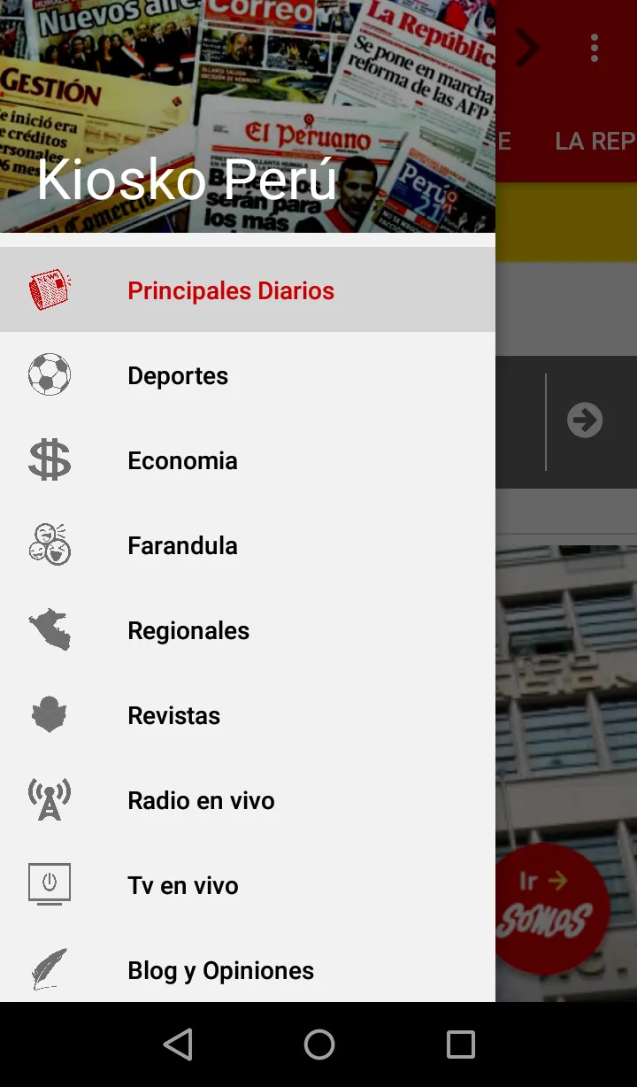 Periódicos Peruanos online | Indus Appstore | Screenshot