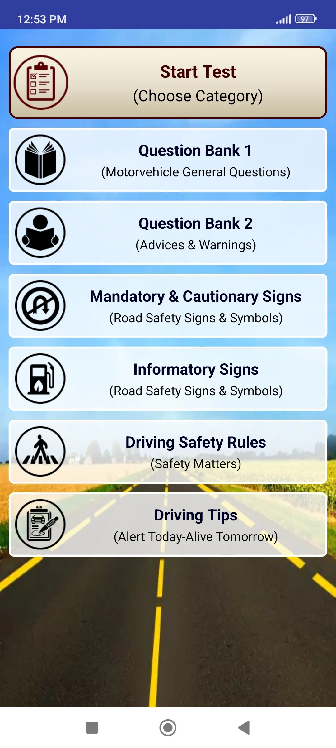 Driving Licence Practice Tests | Indus Appstore | Screenshot