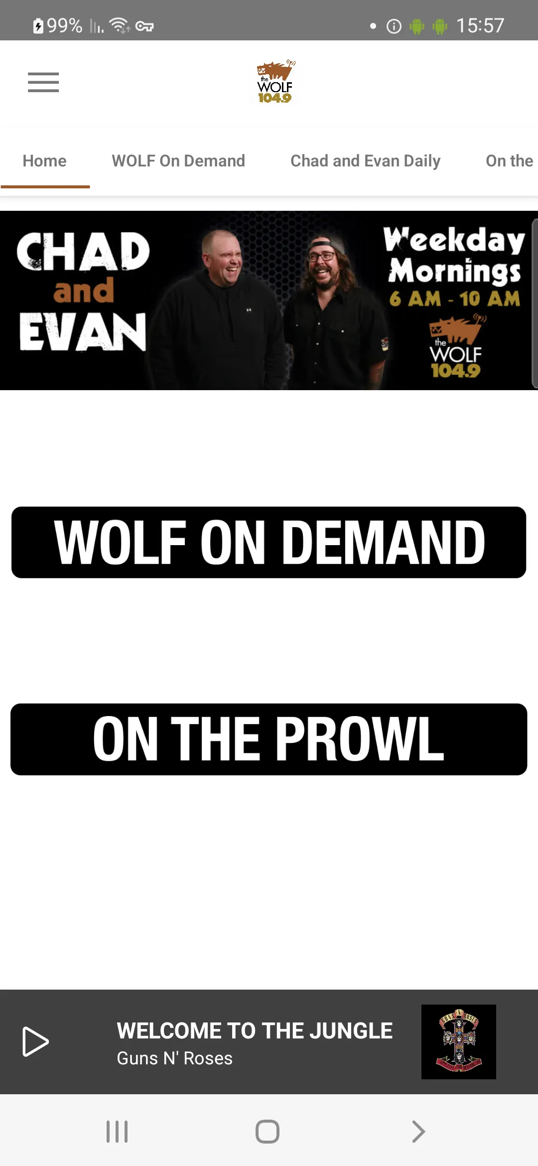 Regina’s Rock 104.9 The Wolf | Indus Appstore | Screenshot