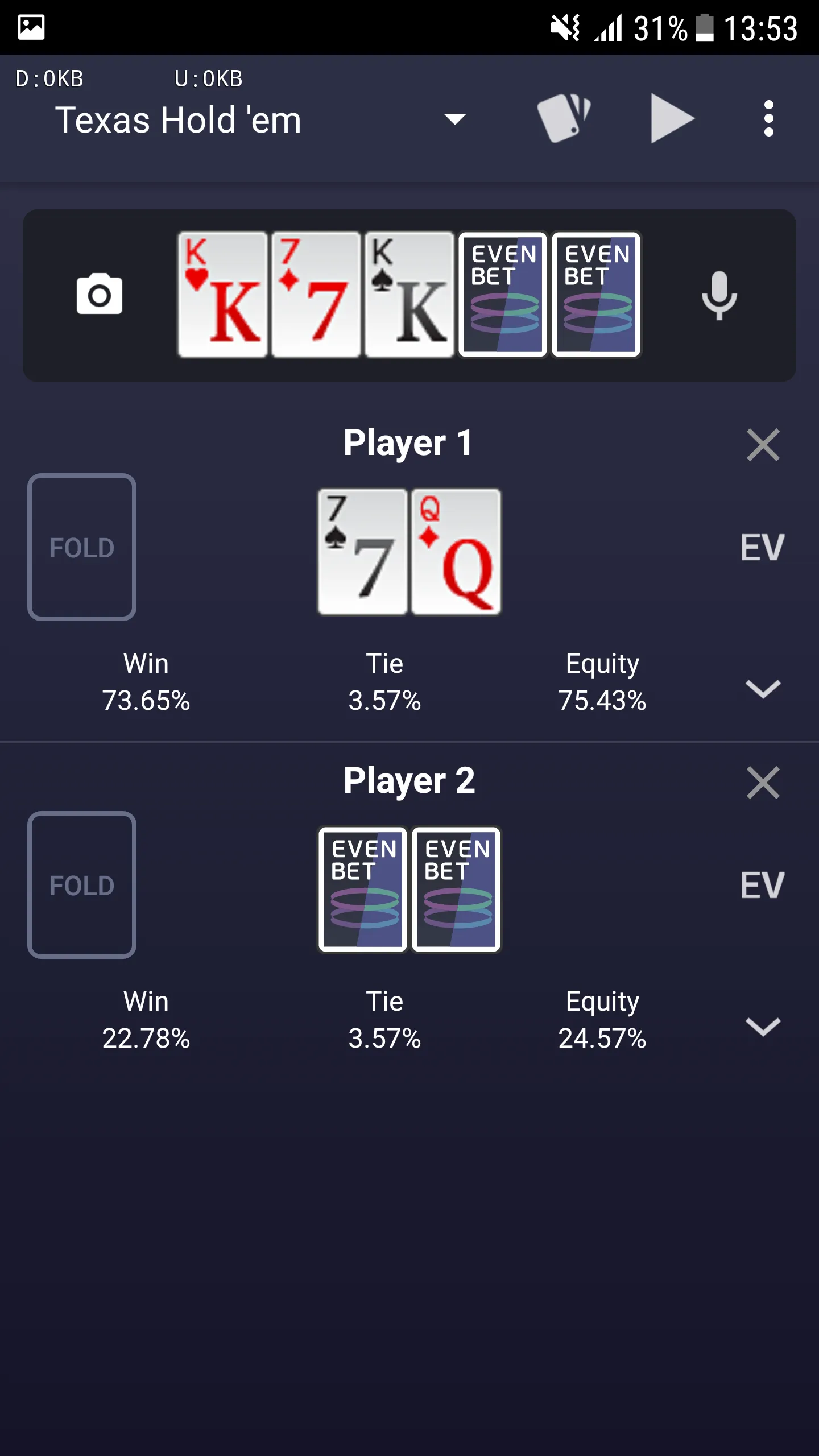 Evenbet Poker Calculator | Indus Appstore | Screenshot