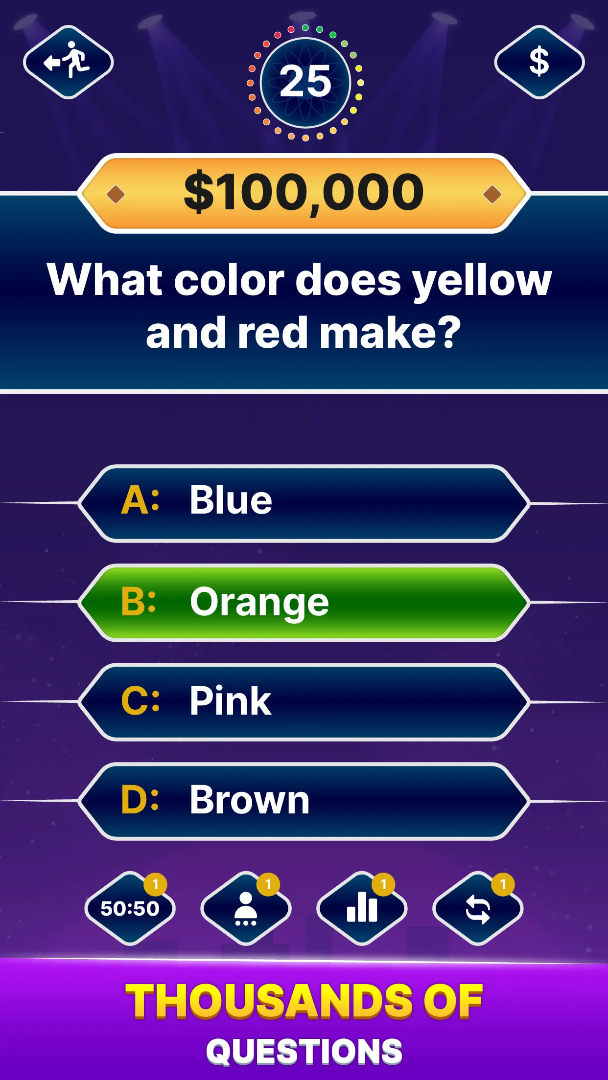 Millionaire Quiz: Trivia Games | Indus Appstore | Screenshot