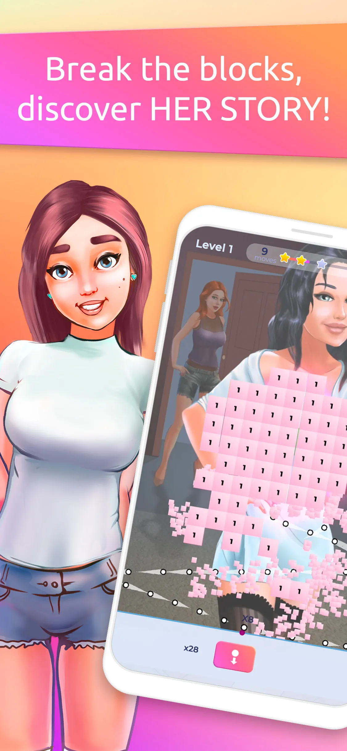 Girl Crush: Bricks Breaker | Indus Appstore | Screenshot