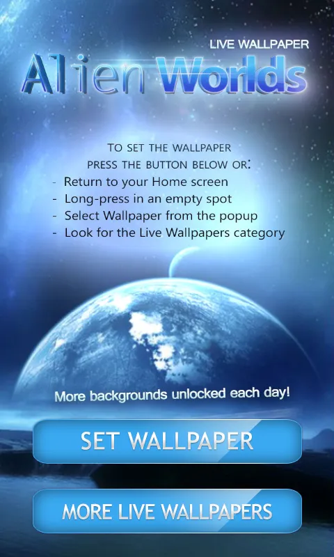 Alien Worlds Live Wallpaper | Indus Appstore | Screenshot