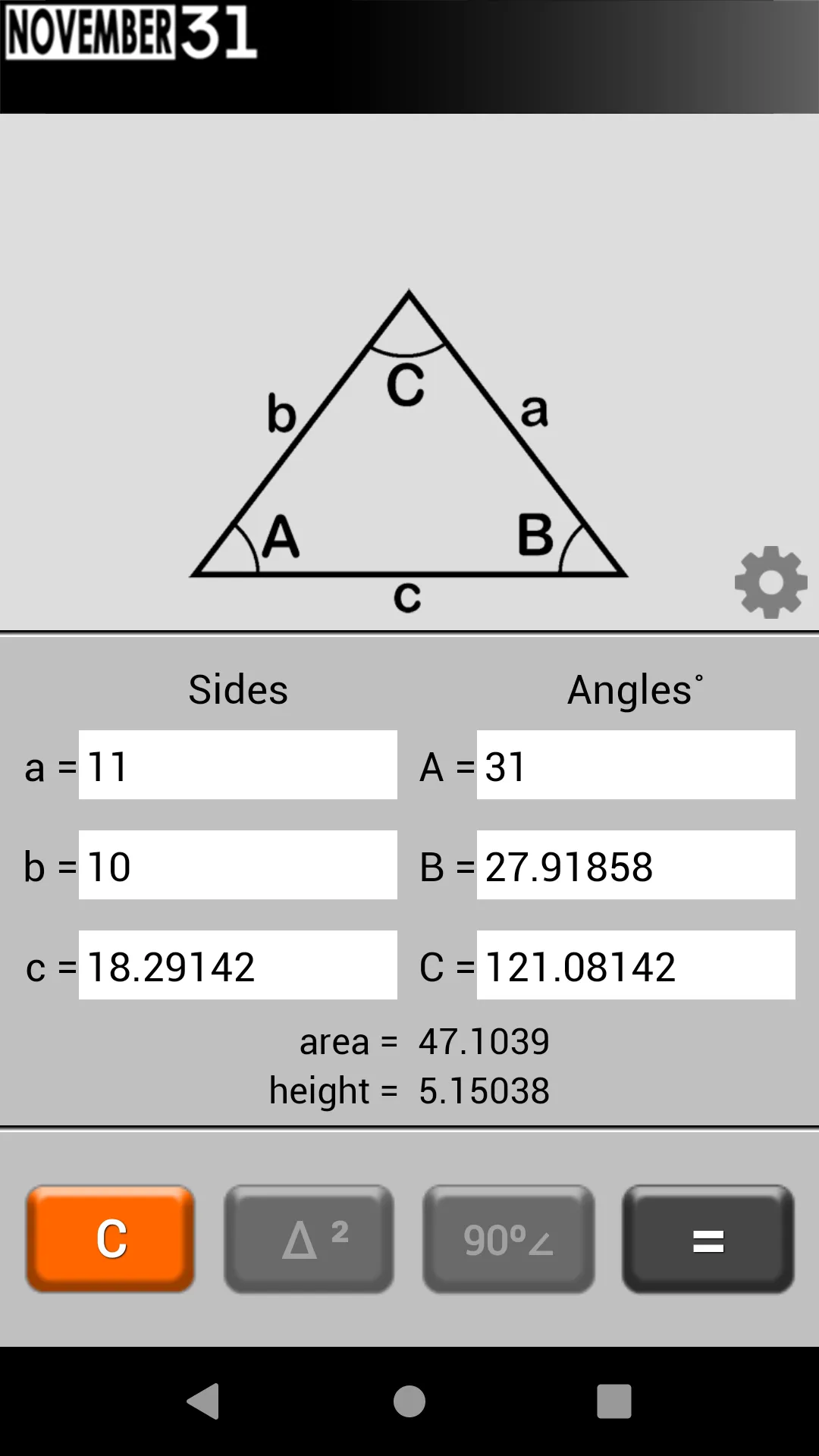 Triangle Calculator | Indus Appstore | Screenshot