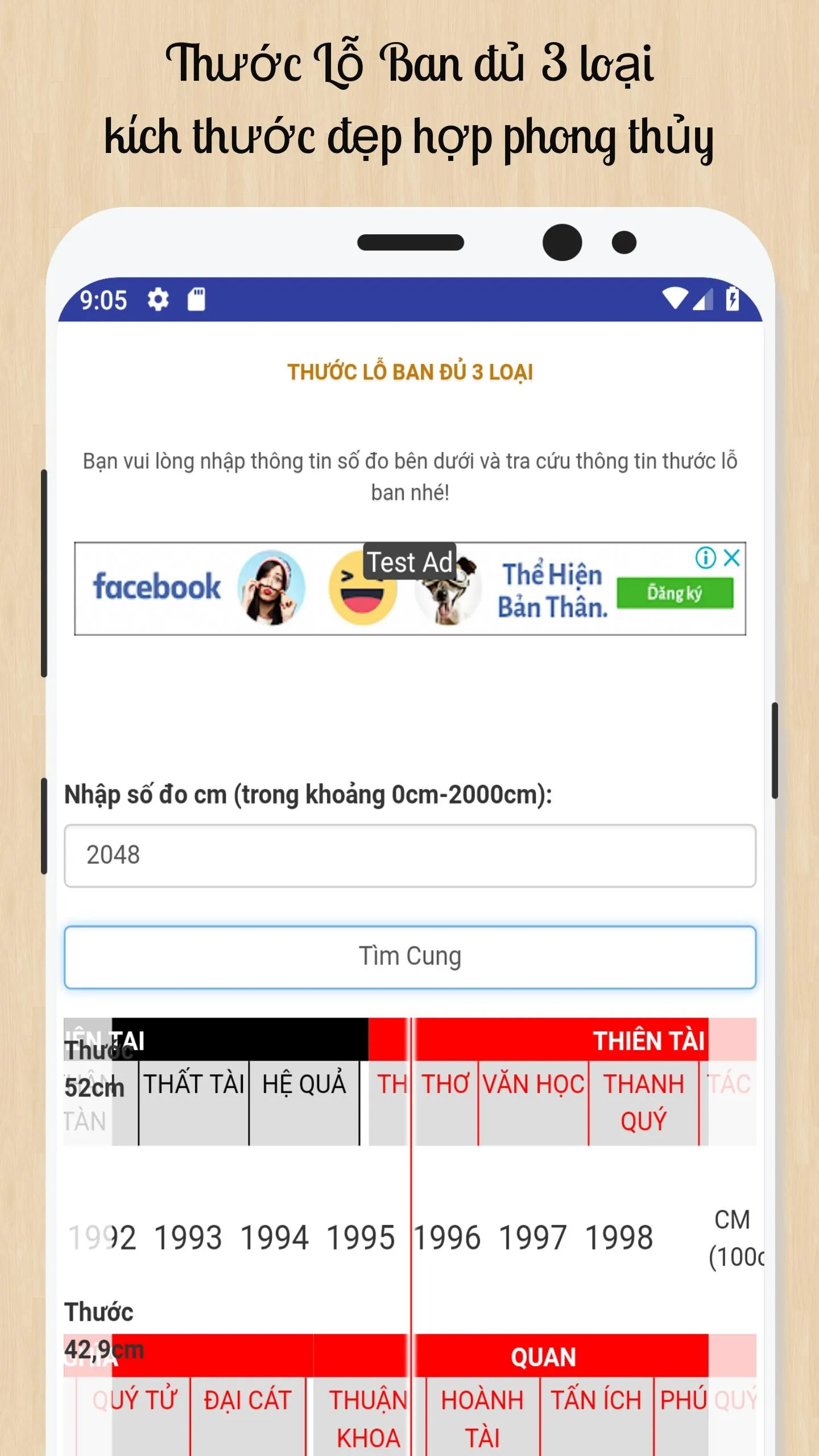 Thước Lỗ Ban đủ 3 loại | Indus Appstore | Screenshot