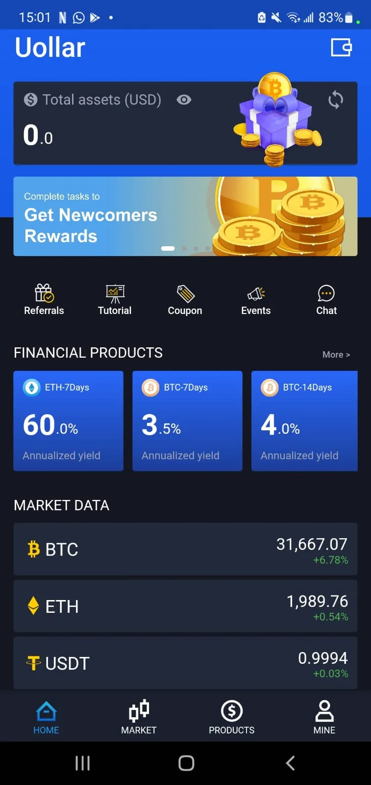 Uollar: Earn Bitcoin & Crypto | Indus Appstore | Screenshot