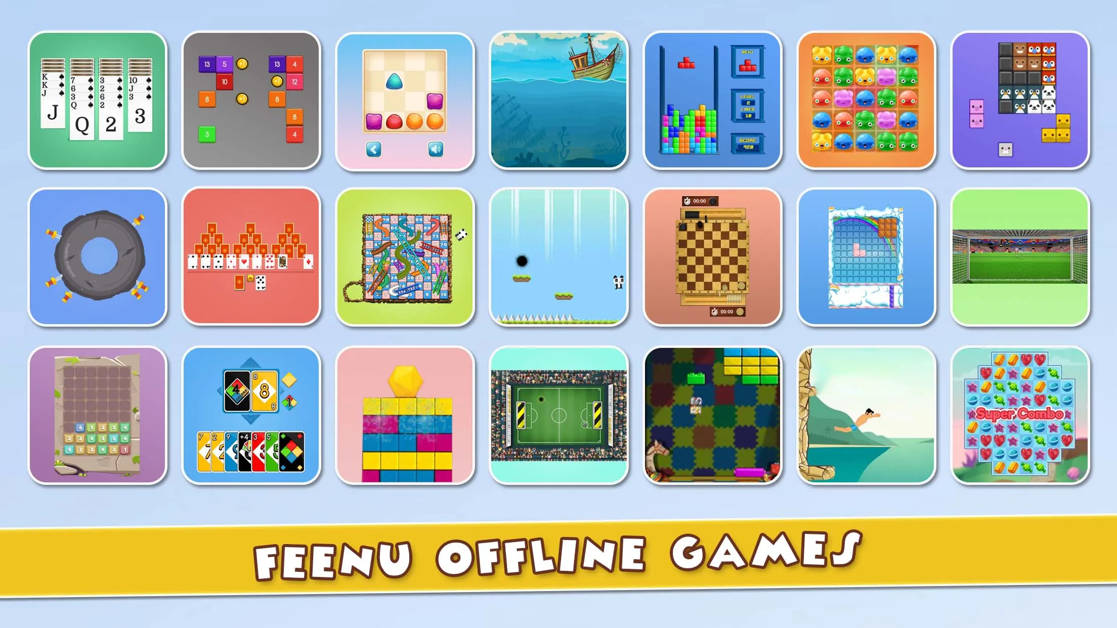 Feenu Offline Games (40 Games) | Indus Appstore | Screenshot