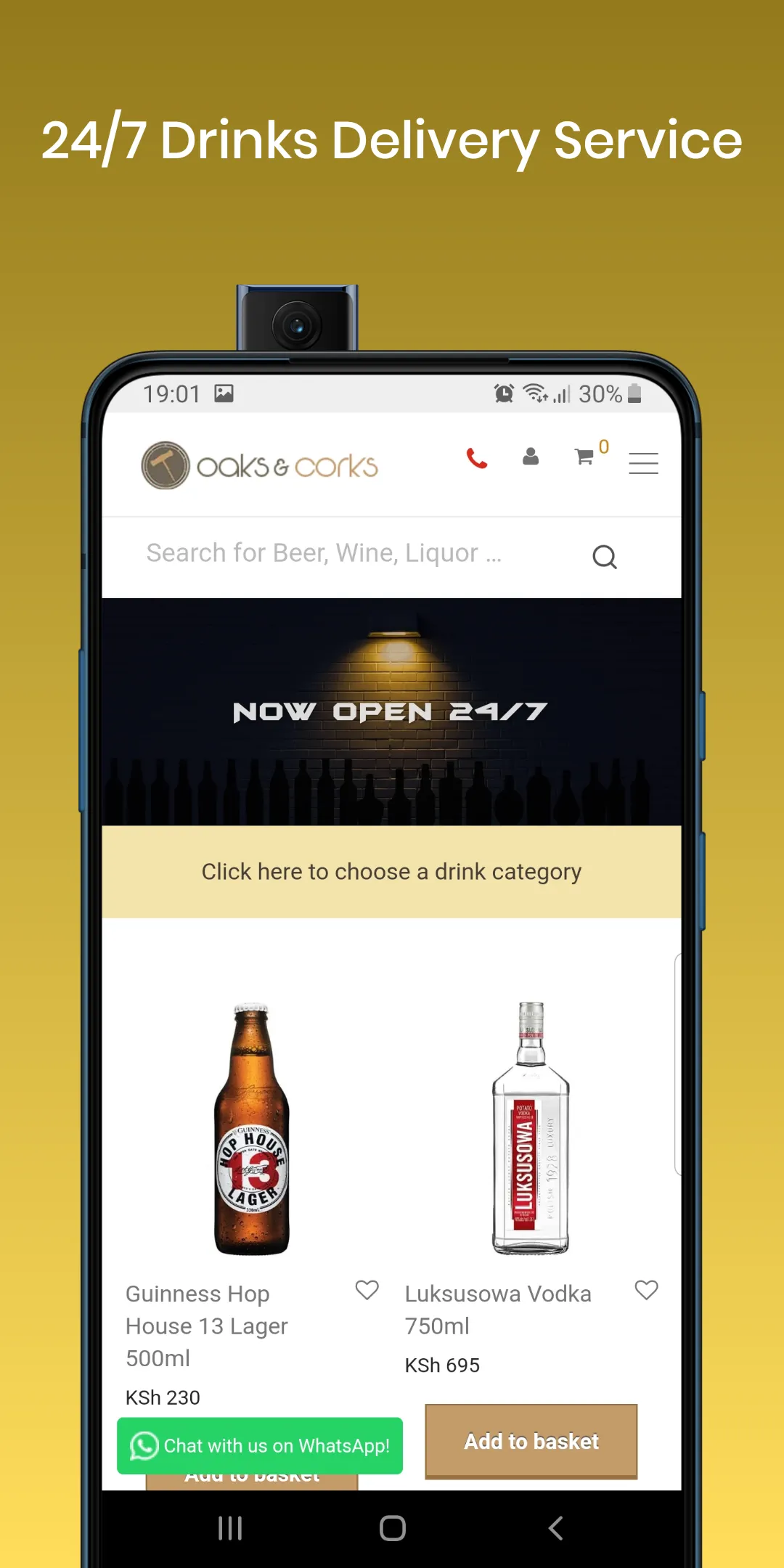 Oaks & Corks - Alcohol Deliver | Indus Appstore | Screenshot