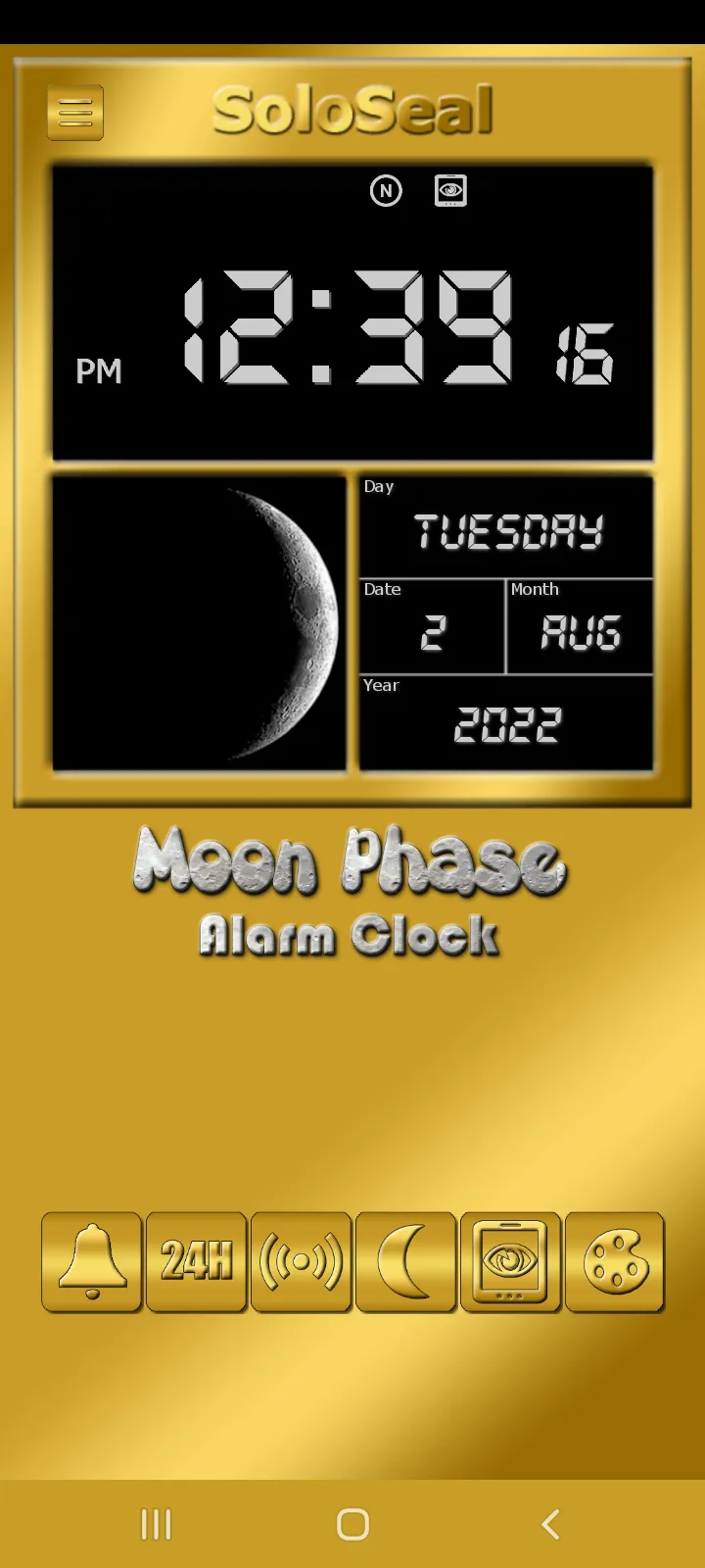 Moon Phase Alarm Clock | Indus Appstore | Screenshot