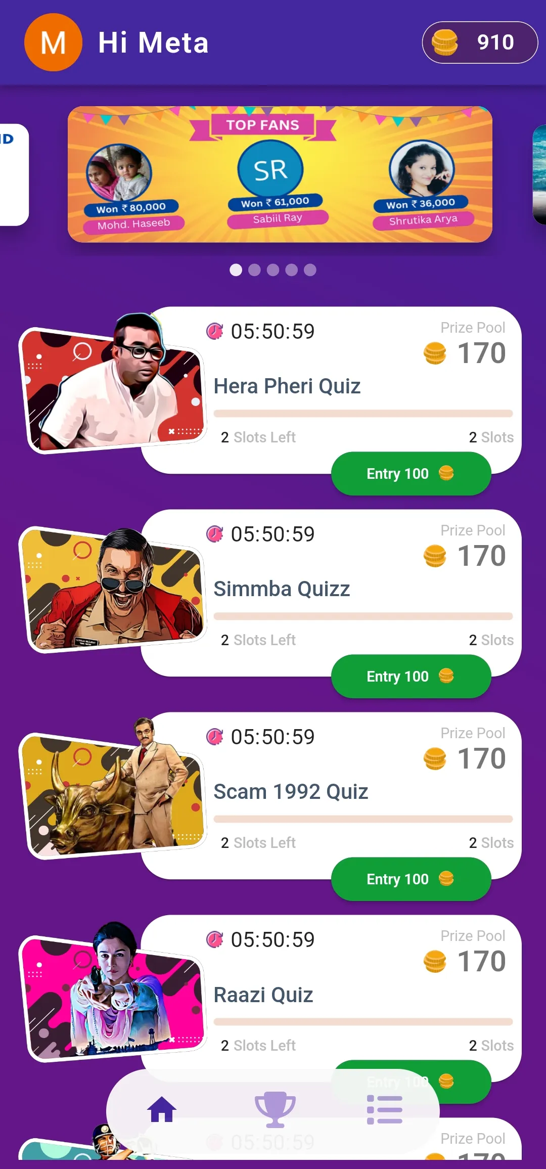 Clapper | Play Bollywood Quiz | Indus Appstore | Screenshot