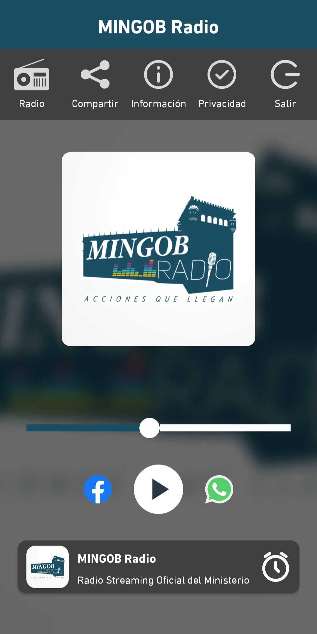 MINGOB Radio | Indus Appstore | Screenshot